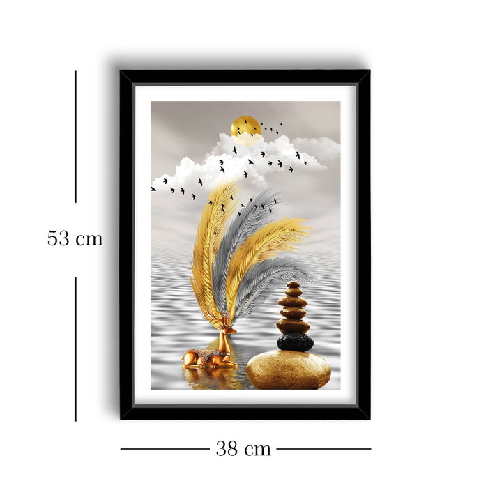 Wallity Cuadro Decorativo Enmarcado MDF 38 x 53 cm